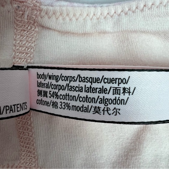 VICTORIA’S SECRET Women’s Bralette Medium Pink & Silver 1” Bottom Elastic Strap - Picture 4 of 9